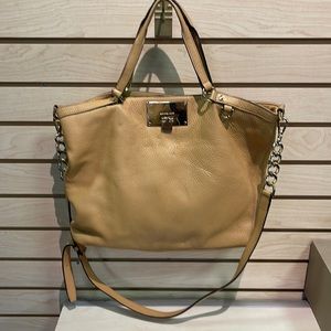 Women’s Michael Kors Tan Pebble Grain Leather Tote Satchel Bag